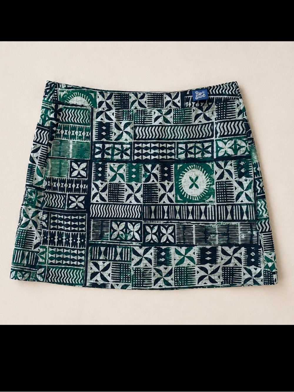RipSkirt Hawaii Emerald Tapa Wrap Travel Skirt XL Length 2 Resort Adjustable